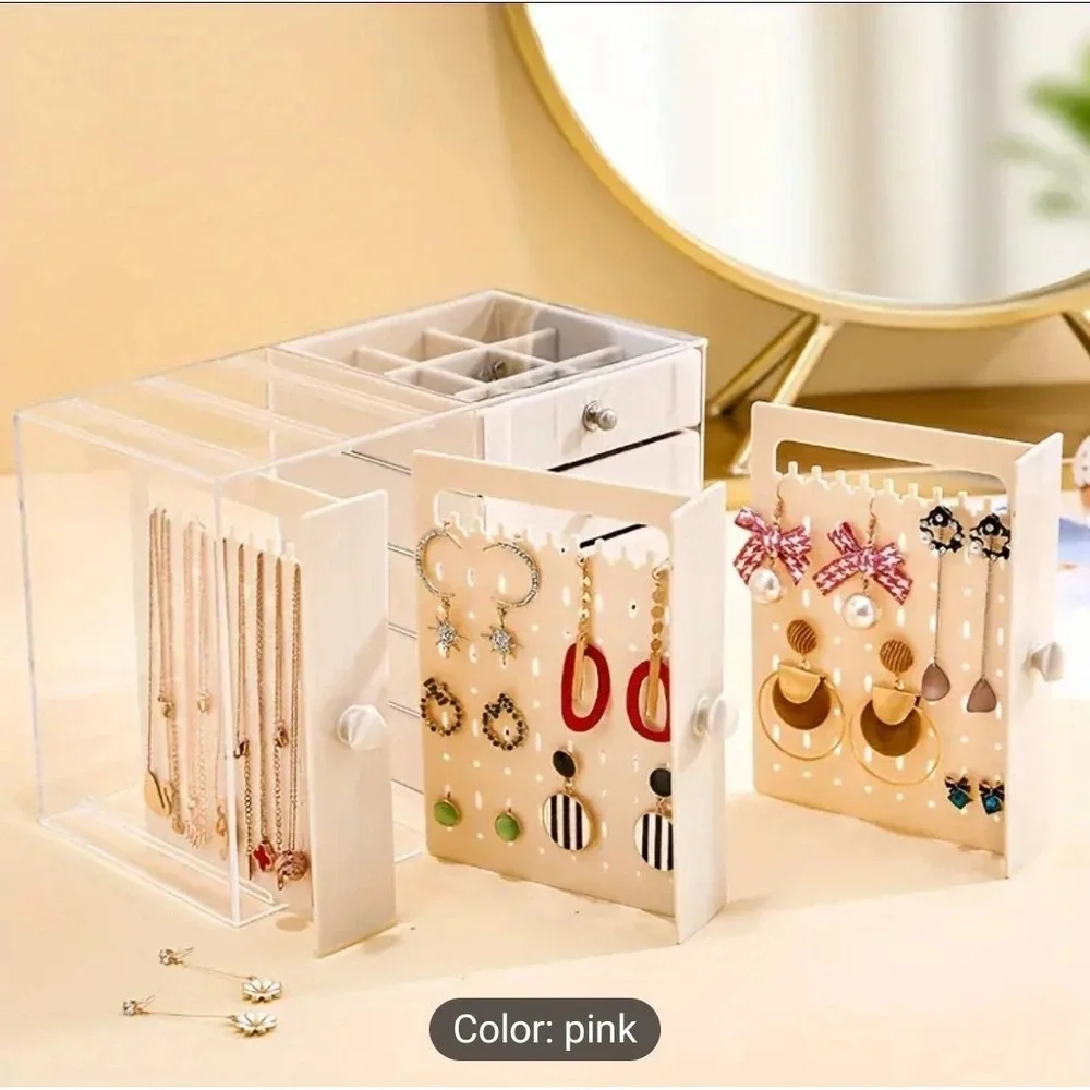 Necklace Ring‎ Organizer Multifunctional Jewelry Holder Box Bedroom Dressing US